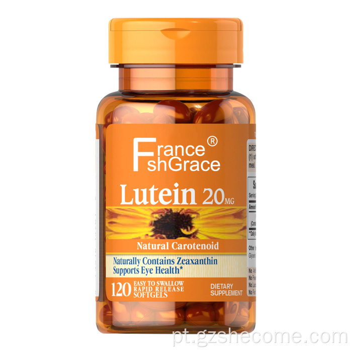 Suplementos de luteína e zeaxantina para olhos luteína softgels